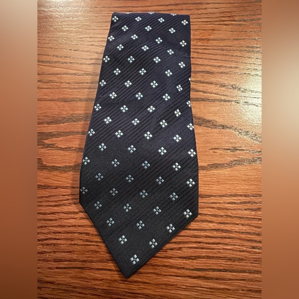 Joseph & Feiss Navy and Light Blue Patterned Tie